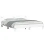 Bed frame with headboard and white LED lights 160x200 cm by , Beds and slatted bases - Ref: Foro24-3207532, Price: 144,41 €, ...