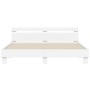 Bettgestell mit Kopfteil und weißen LED-Leuchten 160x200 cm von , Betten und Lattenroste - Ref: Foro24-3207532, Preis: 146,36...