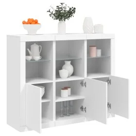Sideboards mit LED-Beleuchtung, 3 Stück, weißes Holzwerkstoff von , Sideboards - Ref: Foro24-3209100, Preis: 231,67 €, Rabatt: %