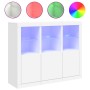 Sideboards mit LED-Beleuchtung, 3 Stück, weißes Holzwerkstoff von , Sideboards - Ref: Foro24-3209100, Preis: 241,64 €, Rabatt: %