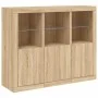 Sideboard mit LED-Licht, 3-teilig, Holzwerkstoff Sonoma-Eiche von , Sideboards - Ref: Foro24-3209102, Preis: 217,21 €, Rabatt: %