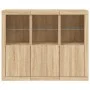 Sideboard mit LED-Licht, 3-teilig, Holzwerkstoff Sonoma-Eiche von , Sideboards - Ref: Foro24-3209102, Preis: 217,21 €, Rabatt: %