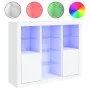 Sideboards mit LED-Beleuchtung, 3 Stück, weißes Holzwerkstoff von , Sideboards - Ref: Foro24-3209121, Preis: 233,13 €, Rabatt: %