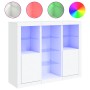 Sideboards with LED lights 3 pieces white engineered wood by , Sideboards - Ref: Foro24-3209121, Price: 242,79 €, Discount: %