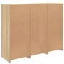 Sideboard with LED light 3 pieces engineered wood sonoma oak by , Sideboards - Ref: Foro24-3209123, Price: 201,31 €, Discount: %