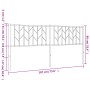 Cabecero de metal blanco 180 cm de , Cabeceros y pies de cama - Ref: Foro24-374522, Precio: 34,04 €, Descuento: %