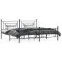 Black metal headboard and footboard bed frame 193x203 cm by , Beds and slatted bases - Ref: Foro24-374363, Price: 133,77 €, D...