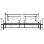 Black metal headboard and footboard bed frame 193x203 cm by , Beds and slatted bases - Ref: Foro24-374363, Price: 133,77 €, D...