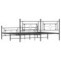 Black metal headboard and footboard bed frame 193x203 cm by , Beds and slatted bases - Ref: Foro24-374363, Price: 135,85 €, D...