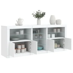 Sideboard mit weißen LED-Leuchten 162x37x67 cm von , Sideboards - Ref: Foro24-3209030, Preis: 220,60 €, Rabatt: %