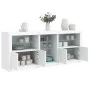 Sideboard mit weißen LED-Leuchten 162x37x67 cm von , Sideboards - Ref: Foro24-3209030, Preis: 220,60 €, Rabatt: %