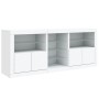Sideboard with white LED lights 162x37x67 cm by , Sideboards - Ref: Foro24-3209030, Price: 208,66 €, Discount: %