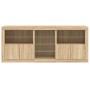 Sideboard with LED lights Sonoma oak 162x37x67 cm by , Sideboards - Ref: Foro24-3209032, Price: 178,14 €, Discount: %