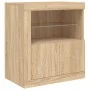 Sideboard with LED lights Sonoma oak 162x37x67 cm by , Sideboards - Ref: Foro24-3209032, Price: 188,99 €, Discount: %