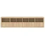 Sideboard with LED lights Sonoma oak 283x37x67 cm by , Sideboards - Ref: Foro24-3209018, Price: 279,59 €, Discount: %