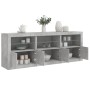 Betongraues Sideboard mit LED-Leuchten 181,5 x 37 x 67 cm von , Sideboards - Ref: Foro24-3209005, Preis: 205,78 €, Rabatt: %