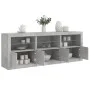 Concrete gray sideboard with LED lights 181.5x37x67 cm by , Sideboards - Ref: Foro24-3209005, Price: 200,17 €, Discount: %
