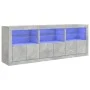 Concrete gray sideboard with LED lights 181.5x37x67 cm by , Sideboards - Ref: Foro24-3209005, Price: 200,17 €, Discount: %