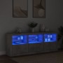 Betongraues Sideboard mit LED-Leuchten 181,5 x 37 x 67 cm von , Sideboards - Ref: Foro24-3209005, Preis: 205,78 €, Rabatt: %