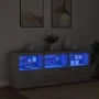 Concrete gray sideboard with LED lights 181.5x37x67 cm by , Sideboards - Ref: Foro24-3209005, Price: 200,17 €, Discount: %