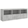 Betongraues Sideboard mit LED-Leuchten 181,5 x 37 x 67 cm von , Sideboards - Ref: Foro24-3209005, Preis: 205,78 €, Rabatt: %