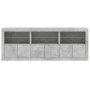 Betongraues Sideboard mit LED-Leuchten 181,5 x 37 x 67 cm von , Sideboards - Ref: Foro24-3209005, Preis: 205,78 €, Rabatt: %