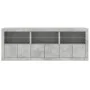 Concrete gray sideboard with LED lights 181.5x37x67 cm by , Sideboards - Ref: Foro24-3209005, Price: 200,17 €, Discount: %