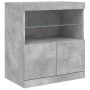 Concrete gray sideboard with LED lights 181.5x37x67 cm by , Sideboards - Ref: Foro24-3209005, Price: 187,86 €, Discount: %