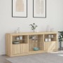 Sideboard mit LED-Leuchten Sonoma-Eiche 181,5x37x67 cm von , Sideboards - Ref: Foro24-3209039, Preis: 185,78 €, Rabatt: %