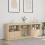 Sideboard mit LED-Leuchten Sonoma-Eiche 181,5x37x67 cm von , Sideboards - Ref: Foro24-3209039, Preis: 197,02 €, Rabatt: %