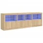 Sideboard mit LED-Leuchten Sonoma-Eiche 202x37x67 cm von , Sideboards - Ref: Foro24-3209011, Preis: 205,18 €, Rabatt: %