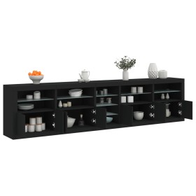 Sideboard mit LED-Leuchten schwarz 283x37x67 cm von , Sideboards - Ref: Foro24-3209024, Preis: 359,30 €, Rabatt: %
