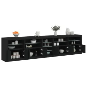 Sideboard with LED lights black 283x37x67 cm by , Sideboards - Ref: Foro24-3209024, Price: 362,93 €, Discount: %