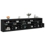 Sideboard with LED lights black 283x37x67 cm by , Sideboards - Ref: Foro24-3209024, Price: 340,87 €, Discount: %