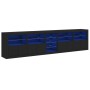Sideboard with LED lights black 283x37x67 cm by , Sideboards - Ref: Foro24-3209024, Price: 340,87 €, Discount: %
