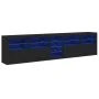 Sideboard with LED lights black 283x37x67 cm by , Sideboards - Ref: Foro24-3209024, Price: 362,93 €, Discount: %