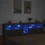 Sideboard with LED lights black 283x37x67 cm by , Sideboards - Ref: Foro24-3209024, Price: 340,87 €, Discount: %