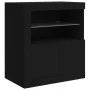 Sideboard with LED lights black 283x37x67 cm by , Sideboards - Ref: Foro24-3209024, Price: 362,93 €, Discount: %
