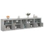 Concrete gray sideboard with LED lights 283x37x67 cm by , Sideboards - Ref: Foro24-3209026, Price: 307,05 €, Discount: %