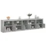 Concrete gray sideboard with LED lights 283x37x67 cm by , Sideboards - Ref: Foro24-3209026, Price: 316,05 €, Discount: %