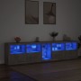 Concrete gray sideboard with LED lights 283x37x67 cm by , Sideboards - Ref: Foro24-3209026, Price: 307,05 €, Discount: %