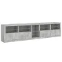 Betongraues Sideboard mit LED-Leuchten 283x37x67 cm von , Sideboards - Ref: Foro24-3209026, Preis: 315,97 €, Rabatt: %