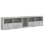 Concrete gray sideboard with LED lights 283x37x67 cm by , Sideboards - Ref: Foro24-3209026, Price: 307,05 €, Discount: %