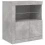 Concrete gray sideboard with LED lights 283x37x67 cm by , Sideboards - Ref: Foro24-3209026, Price: 316,05 €, Discount: %
