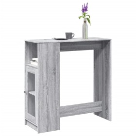 Mesa alta bar con estantes gris Sonoma 101x40x103,5 cm en Mesas de cocina y de comedor | Comprar online en Foro24