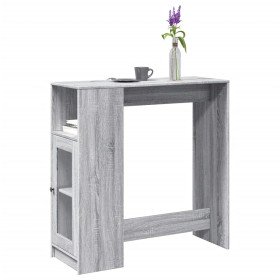 Mesa alta bar con estantes gris Sonoma 101x40x103,5 cm en Mesas de cocina y de comedor | Comprar online en Foro24