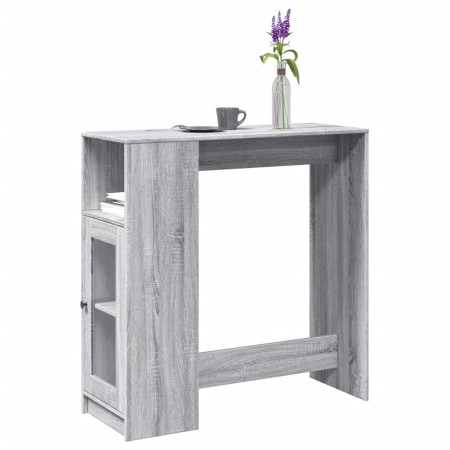 Mesa alta bar con estantes gris Sonoma 101x40x103,5 cm en Mesas de cocina y de comedor | Comprar online en Foro24