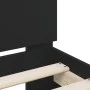 Bed frame with black engineered wood headboard 120x200 cm by , Beds and slatted bases - Ref: Foro24-3207428, Price: 142,73 €,...
