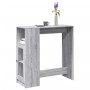 Mesa alta bar con estantes gris Sonoma 101x40x103,5 cm en Mesas de cocina y de comedor | Comprar online en Foro24