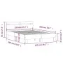 Bed frame with black engineered wood headboard 120x200 cm by , Beds and slatted bases - Ref: Foro24-3207428, Price: 142,73 €,...